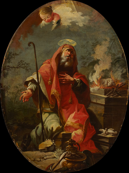 Joachims Sacrifice, reverse: Saint Joseph with the Christ Child from Martino Altomonte