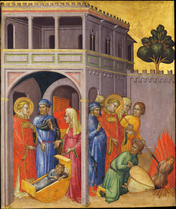 Return of the Saint and Burning of the Changeling from Martino di Bartolomeo
