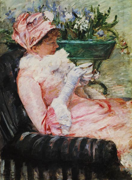 Lady at the tea from Mary Cassatt