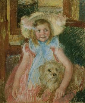 Cassatt / Sara holding her dog / c. 1901