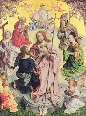 Central panel from the St. Thomas Altarpiece, 1501, Christ and Saint Thomas surrounded by St.Helena,