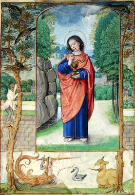St. John the Evangelist, form a book of Hours (vellum) from Master of the Book of the Prayers