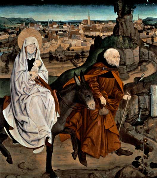 The Schotten altarpiece depicting the Flight into Egypt from Master of the Schotten Altar