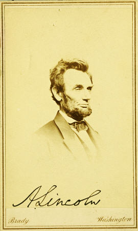 Signed Photographic Portrait Of Abraham Lincoln, 1864 from Mathew Brady