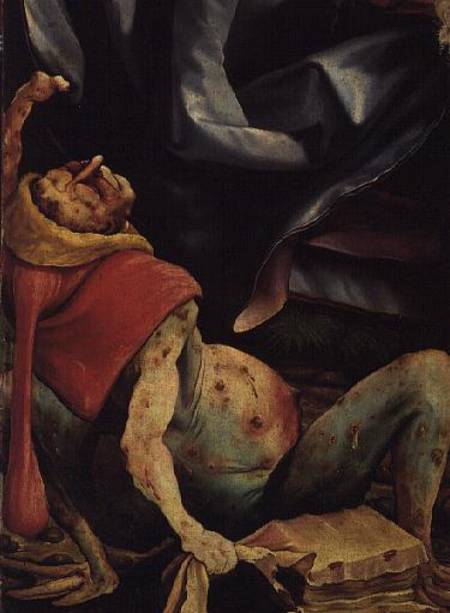 Suffering Man, detail from the reverse of the Isenheim Altarpiece from Matthias Grunewald