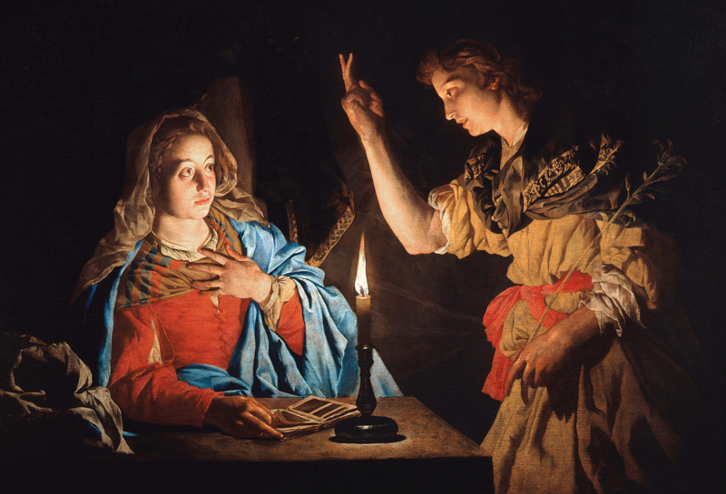 The Annunciation from Matthias Stomer