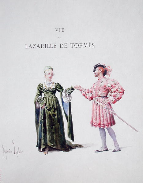 Lazarillo de Tormes with a Woman, from ''La Vida de Lazarillo de Tormes'', 1886 (w/c on paper)  from Maurice Leloir
