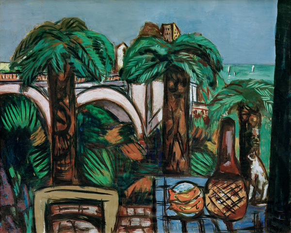 Landscape with three palm trees, Beaulieu from Max Beckmann