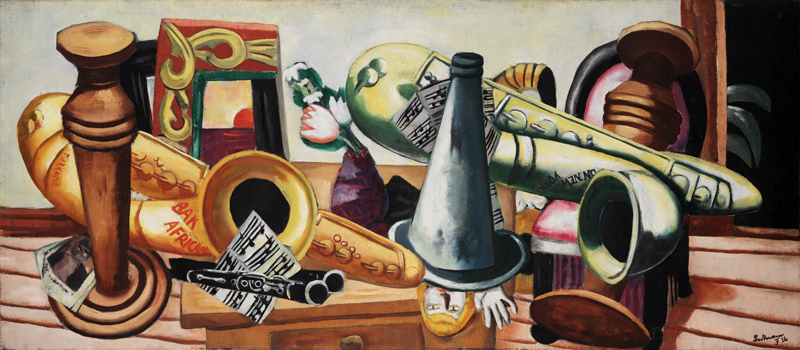 Still Life with Saxophones from Max Beckmann