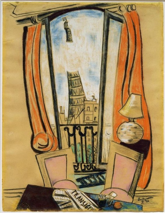 View from Window, Eiffel Tower from Max Beckmann