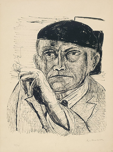 Day and Dream, Plate I - Self Portrait (Selbstbildnis). from Max Beckmann