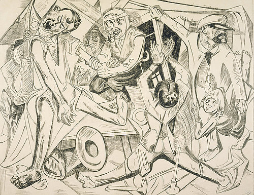 Die Nacht (The Night), plate 7 of the series Die Hölle (Hell). 1919. from Max Beckmann