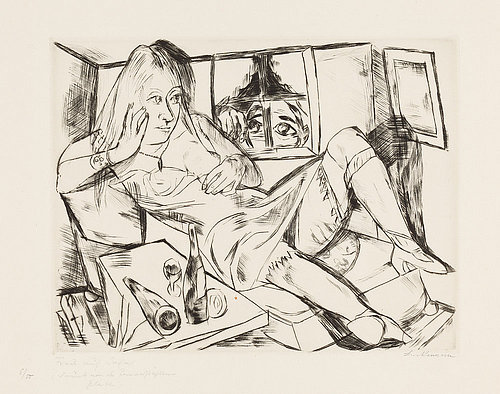 Woman in the night (Frau in der Nacht). 1920 (H. 175 B a) from Max Beckmann