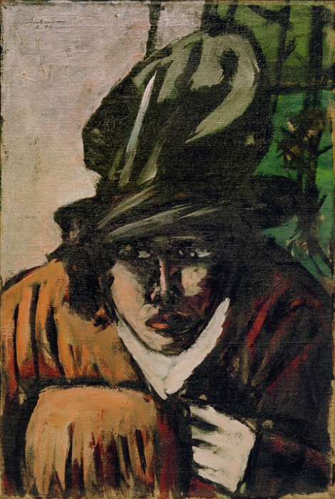 Woman with hat and muff from Max Beckmann