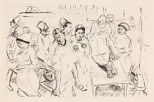 Surgical operation (Große Operation). 1914 (H. 81 VI) from Max Beckmann