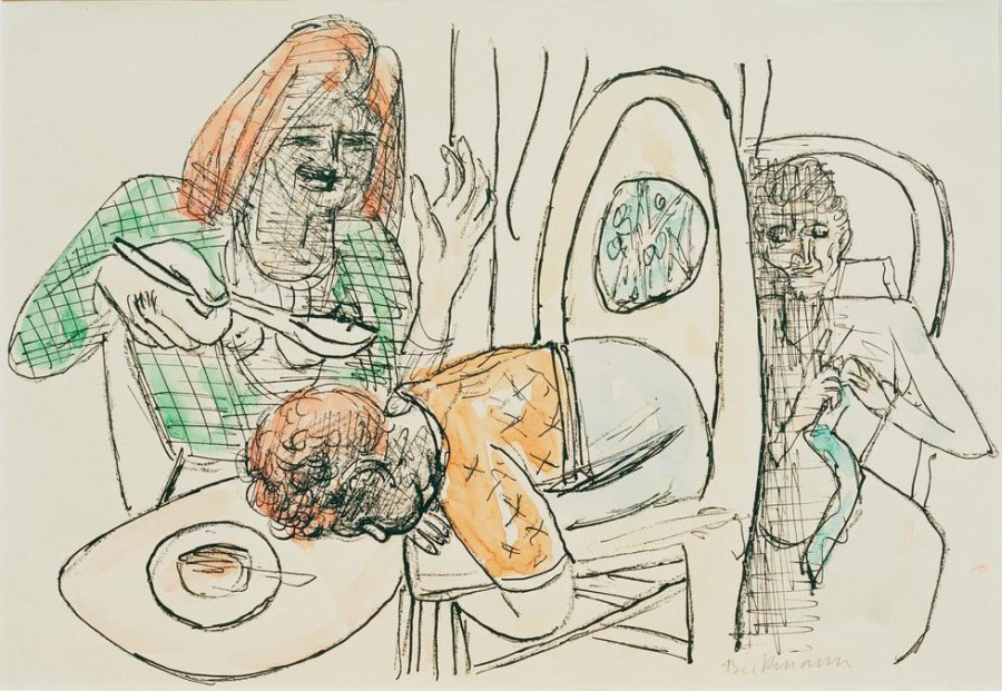 I Don’t want to eat my Soup (Ich esse meine Suppe nicht) from Max Beckmann