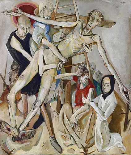 The Descent from the cross (Kreuzabnahme). 1917 from Max Beckmann