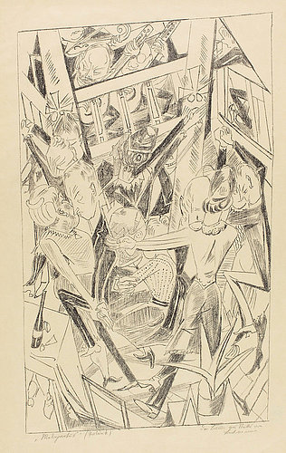 Malepartus, plate 8 of the series Die Hölle (Hell). from Max Beckmann