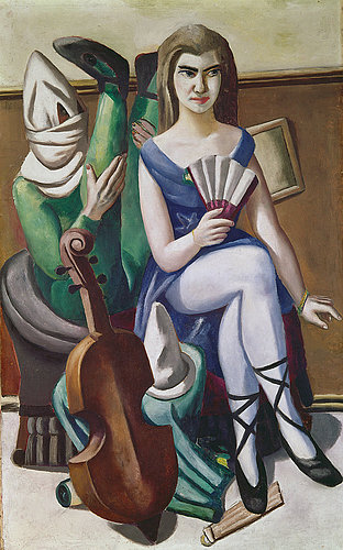 Pierrette and clown. 1925 from Max Beckmann