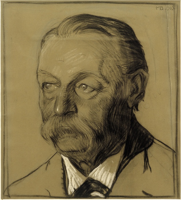 Porträt des Onkels Friedrich Beckmann, Hablbprofil nach Links from Max Beckmann