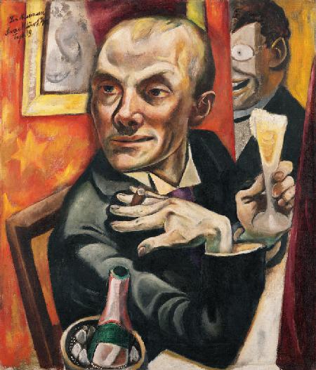 Self-Portrait with Champagne Glass