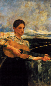 Roman lute player from Max Klinger