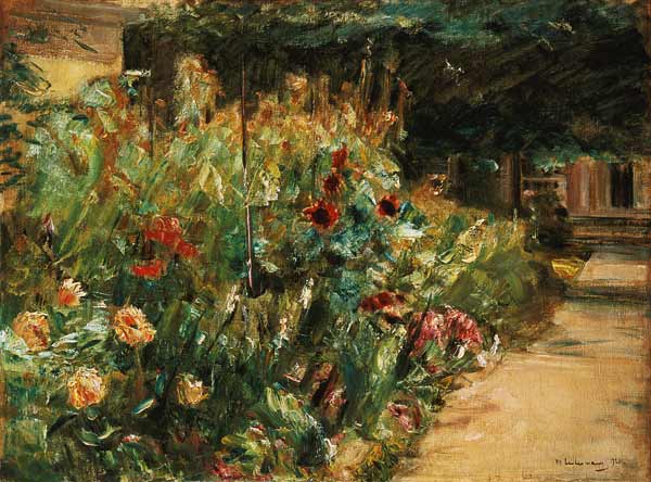 Flowerbed in the garden of the artist at the when lake from Max Liebermann