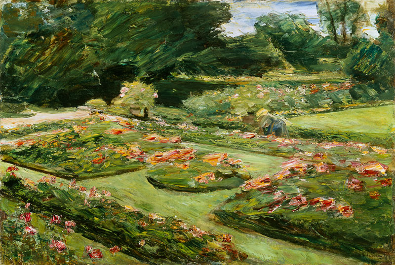 The flower terrace in the when sea garde - Max Liebermann as art print or  hand painted | Poster