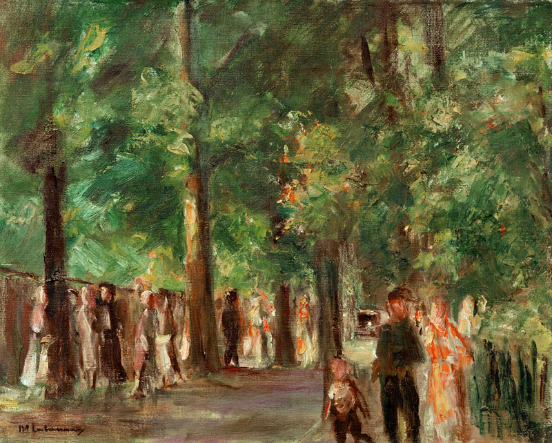 great lake road at Wannsee with promenaders from Max Liebermann