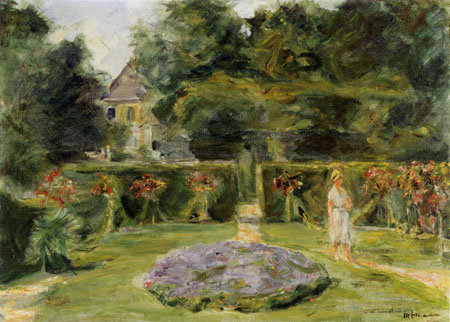 the circular flower bed in the coveygarden from Max Liebermann