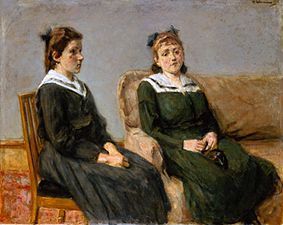 The two nurses leather from Max Liebermann