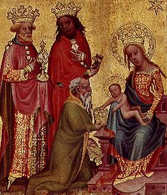 Buxtehuder Marienaltar the adoration the St. three kings from Master Bertram