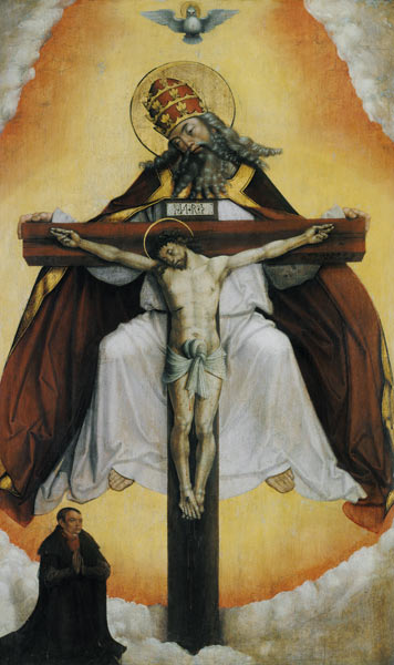 The sacred Trinity. from Meister des Altars von Leitmeritz