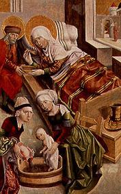 Part of an altar panel from Lippa: Birth Mariae from Meister (Ungarischer)