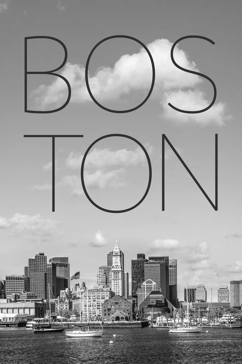 BOSTON Skyline North End & Financial District | Text & Skyline from Melanie Viola