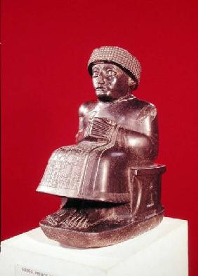 Gudea, Prince of Lagash, statue dedicated to Ningizzada, Neo-Sumerian, from Telloh, ancient Girsu