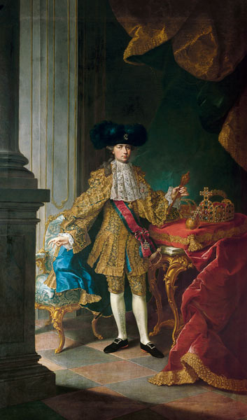 Emperor Joseph II. of Austria with the coronation insignia from Meytens the Younger (school)