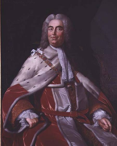 Sir Robert Walpole, Earl of Orford (1676-1745), first Lord of the Treasury and Chancellor of the Exc from Michael Dahl