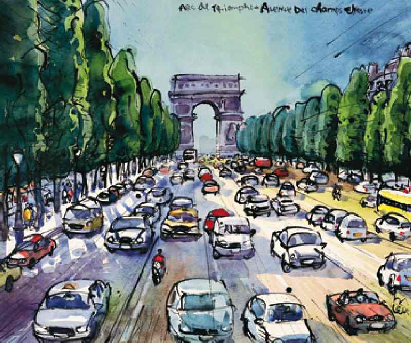 Arc de Triomphe + Avenue des Cha from Michael Leu