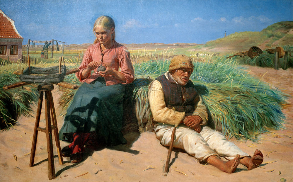 Der blinde Christian und Tine from Michael Peter Ancher