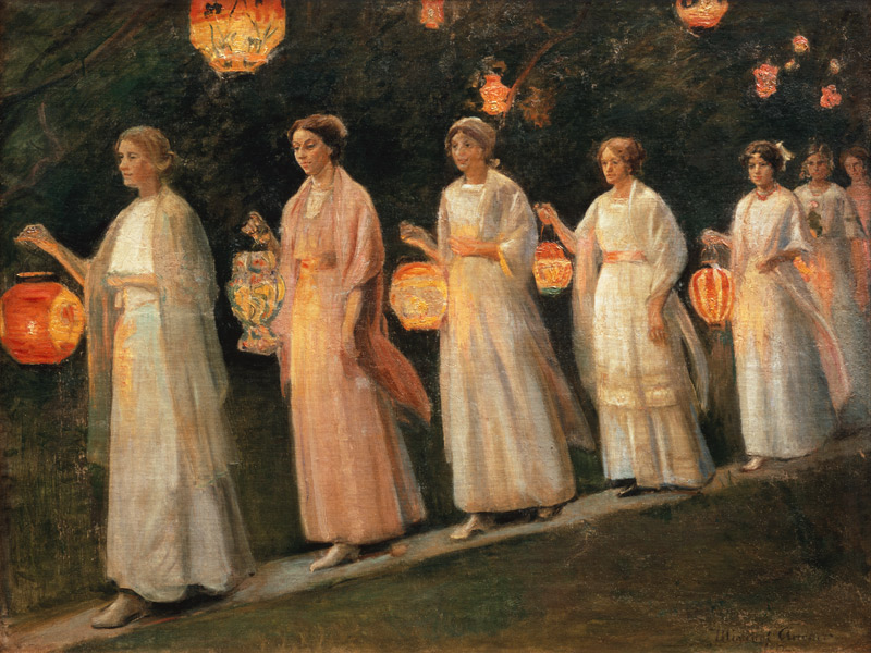 Garden party. The Chinese lantern move from Michael Peter Ancher