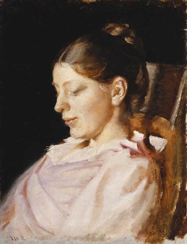 Portrait of Anna Ancher, the artist's wife from Michael Peter Ancher