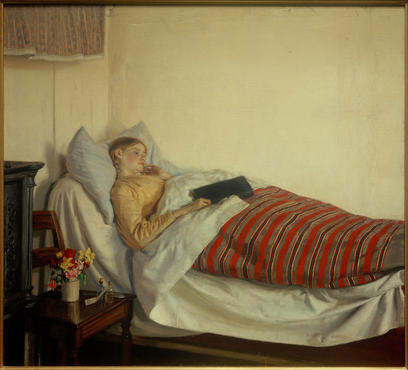 Ein krankes junges Mädchen. Tine Normand from Michael Peter Ancher