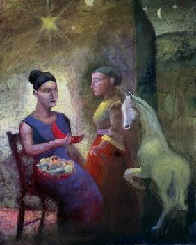 Teaching Pegasus II, 2004 (oil on canvas) 