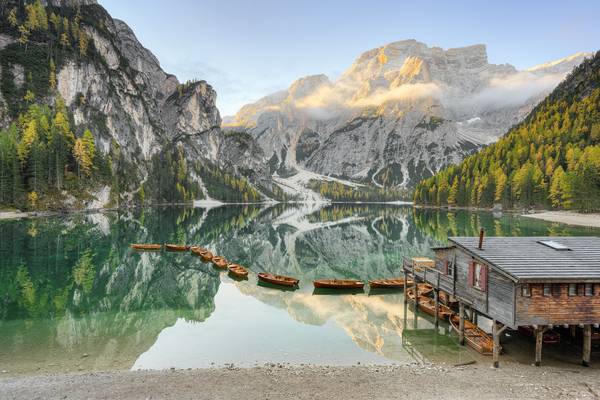Morgens am Pragser Wildsee in Südtirol from Michael Valjak