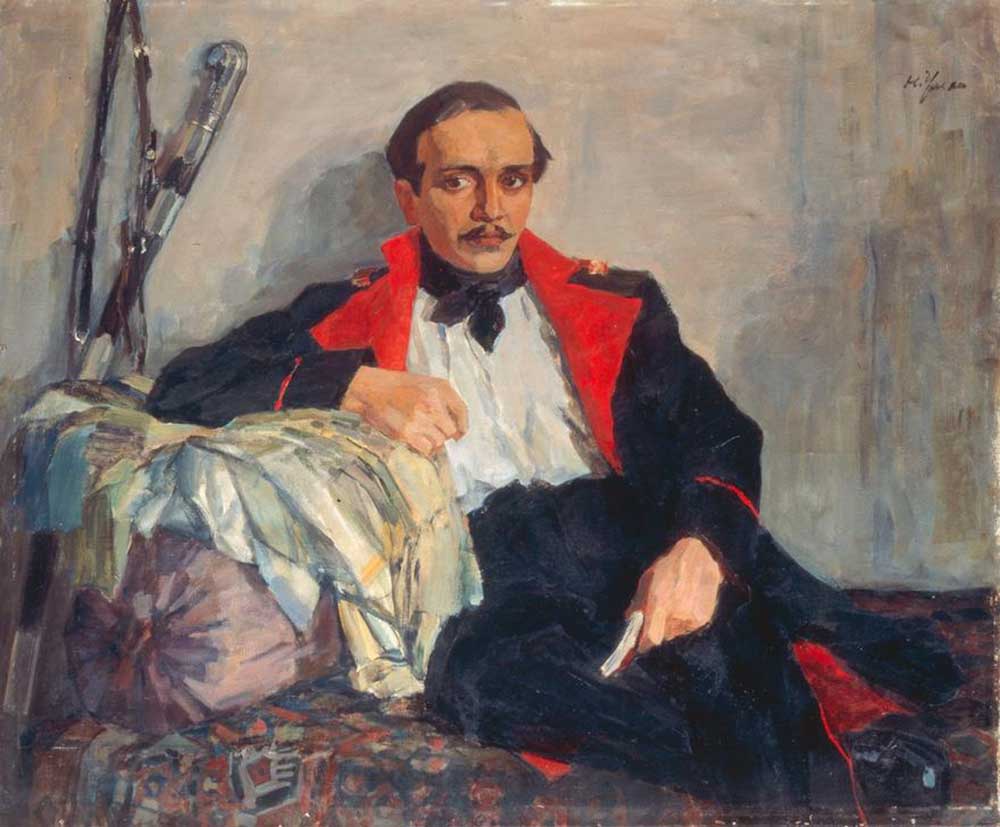 Portrait of the poet Mikhail J. Lermontow from Michail Jurijewitsch Lermontow