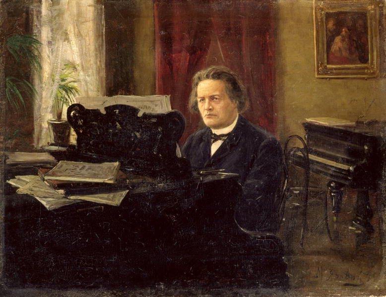 Portrait of Composer Anton Rubinstein (1829-1894) (oil on canvas)  from Michail Michailovich Yarowoy