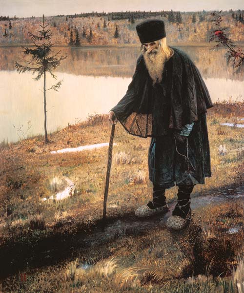 The hermit from Michail Wassiljew. Nesterow