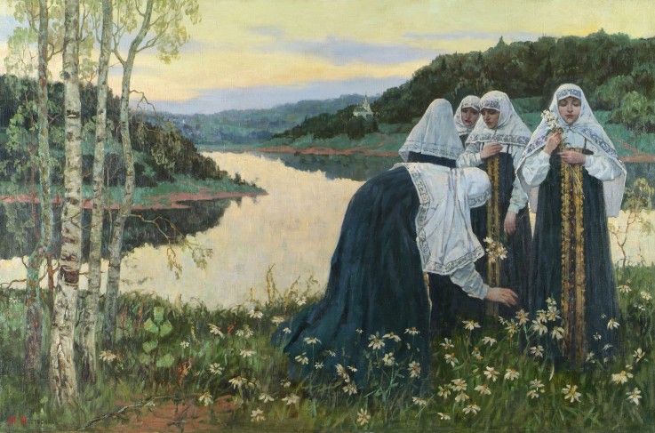 The novices on the shore from Michail Wassiljew. Nesterow
