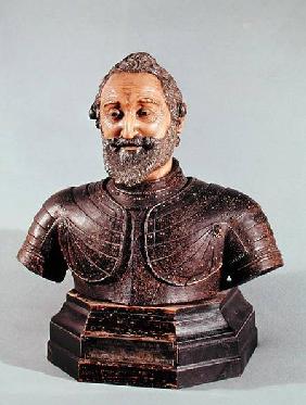 Bust of Henri IV (1553-1610) (wax & stone)